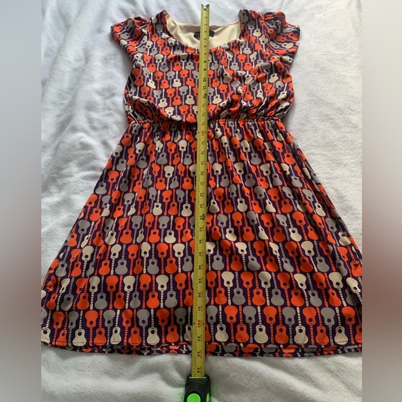 ModCloth Peach Love *Rare* Guitar Mini Dress - Picture 6 of 7